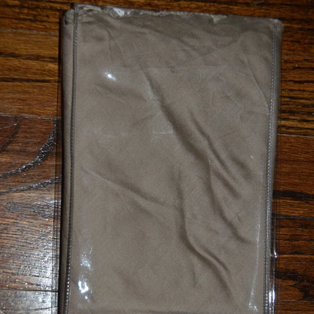 4 KIM SEYBERT LIVING LINENS BIAS TAUPE KHAKI BROWN COTTON SILK 21